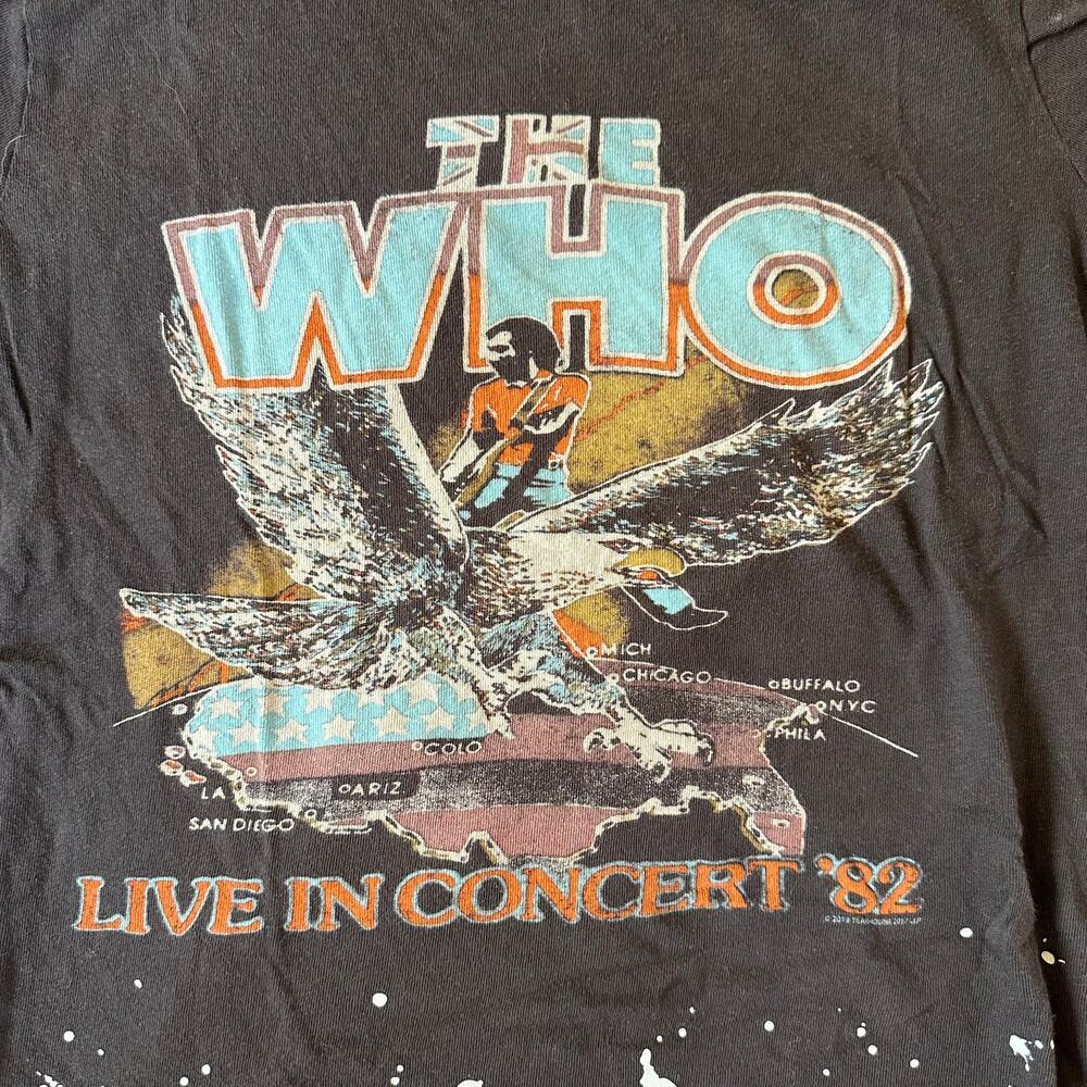 CHASER The Who Live in Concert T-Shirt Crewneck Graphic Print Short Sleeve Top - Picture 10 of 16